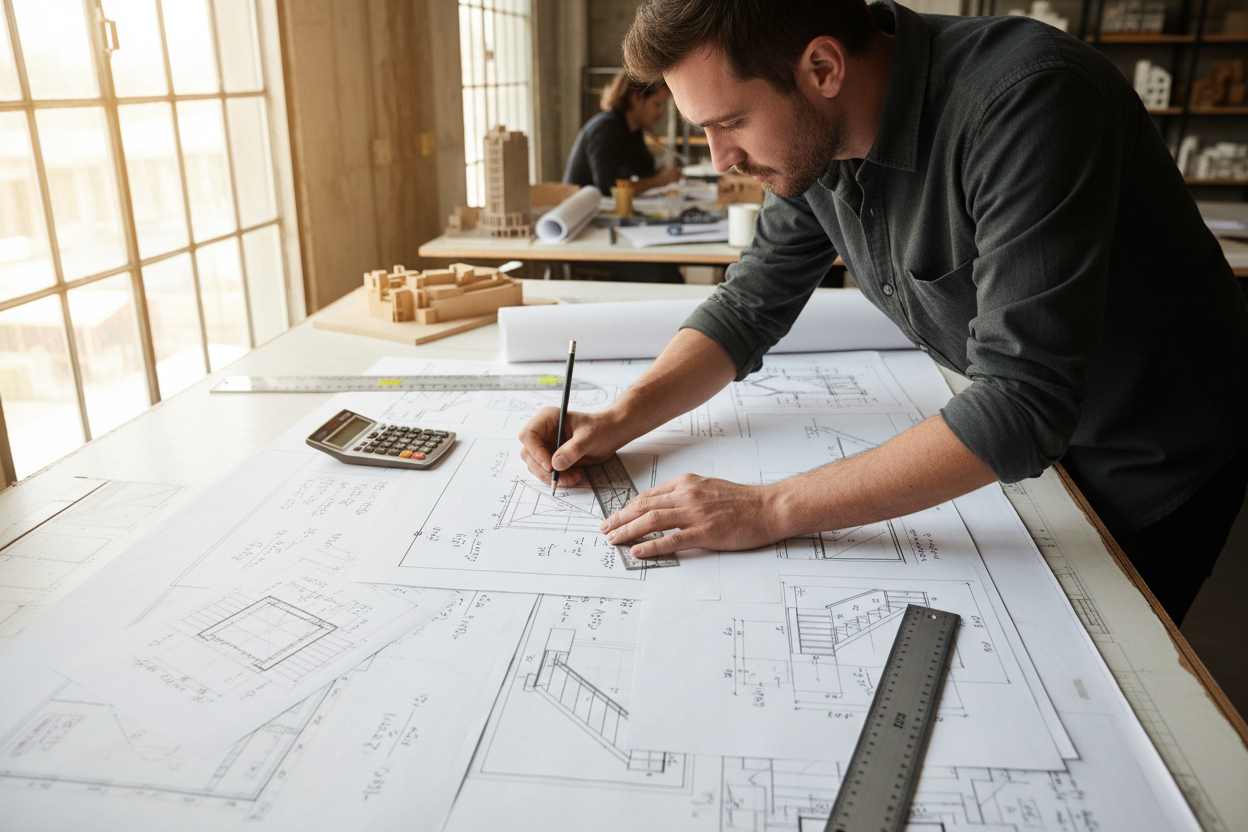 Comment calculer un escalier quart tournant ?