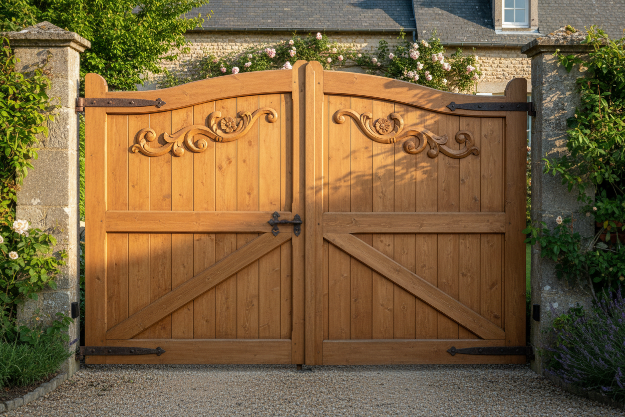 Portail en bois : le charme naturel pour votre extérieur